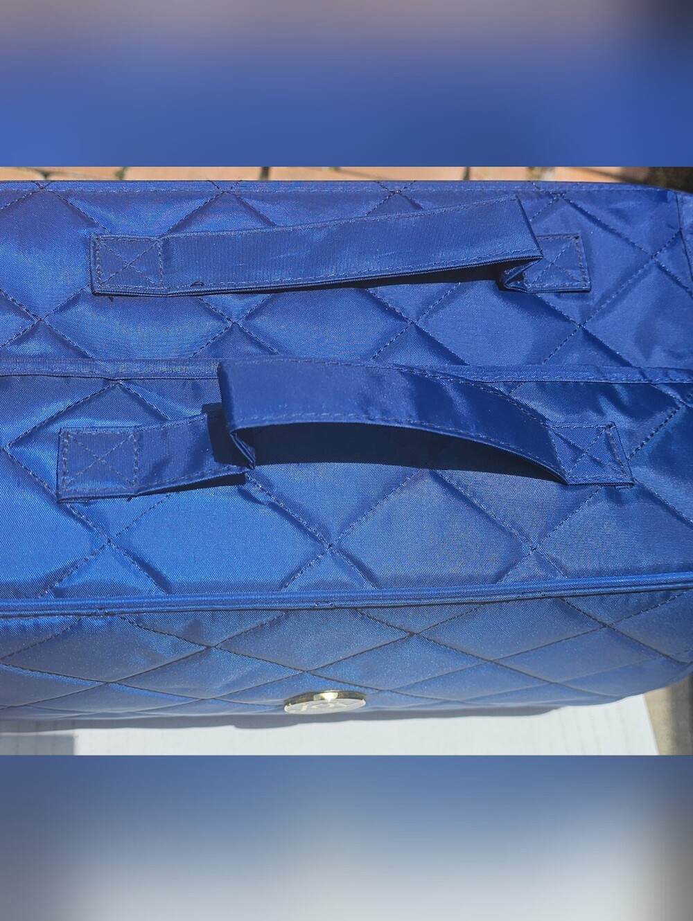 Joy Mangano Quilted Travel Bag in Royal Blue